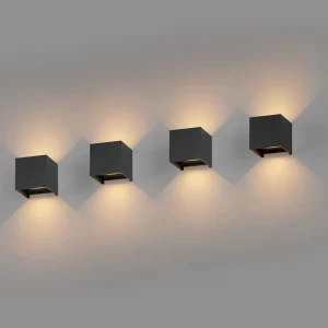 Adjustable LED Square Wall Light Warm White & Cold White Stainless Steel Indoor and Outdoor Lamp for Garden Corridors