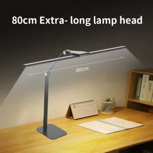 Adjustable Long Arm LED Desk Lamp with Remote Control Eye-Caring Study Room Light Indoor Desktop Lamp
