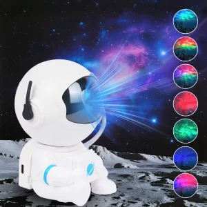 Adjustable Mini Projector Lamp Smart Home for Holding Book Night Light Starry Sky Water Ripples USB Power Source Black
