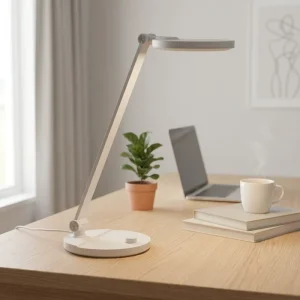 Adjustable Rotatable LED Desk Lamp Stepless Dimming 3 Light Modes Eye Friendly Simple Flexible ABS Ra90 High CRI