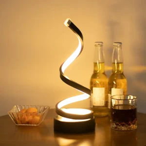Adjustable Spiral Snake LED Table Lamp Flexible Reading Night Light for Bar Bedroom Study