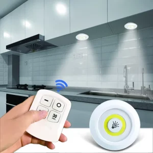 Adjustable Under Cabinet LED Light with Remote Control for Wardrobe Closet Bathroom and Bedroom