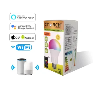 Alexa and Google Home-Compatible OEM ODM 9W WiFi Smart LED Bulb RGB Lamp