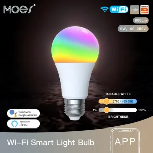 All-Around Smart Light Bulb App Control 16 Million Colors Wide-Range Color Temperature High CRI 80 Home Use