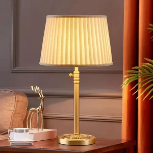 All Brass American Style Desk Lamp Eye-Care LED Luxury Antique Bronze Vintage Creative Table Lamp for Study Room