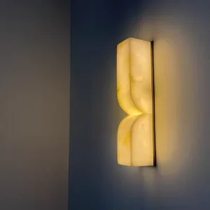 All Copper Spanish Marble LED Wall Lamps Factory Direct for Living Rooms Bedrooms Headboards Rectangle Shape