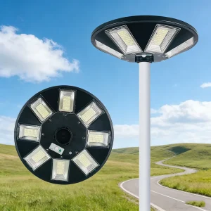 All-in-One LED Solar Powered Garden Light Outdoor Waterproof UFO Round Integrated Street Lamp 600W 800W 1000W