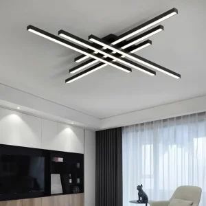Aluminum Acrylic Linear LED Ceiling Lamp for Living Room Bedroom Hotel