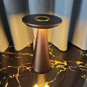 Aluminum Alloy Wireless Charging Table Lamp 5200mAh Rechargeable Remote Control Desk Lamp with Timer & Lock Function