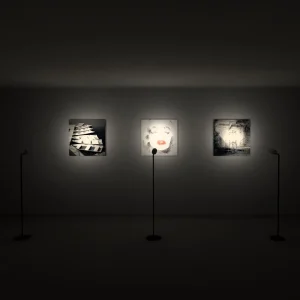 Aluminum Floor Lamp Adjustable Height Modern Design Eye Protection Commercial Art Gallery Use Dimmable