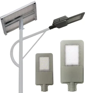 Aluminum IP65 Smart Solar LED Street Light with Battery, 6500K