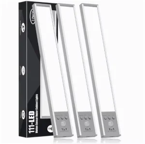 Aluminum LED Cabinet Light with Human Body Sensor, Magnetic Installation, Dimming and 3-Color Change
