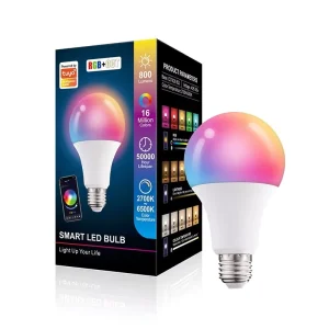 Aluminum LED RGB Smart Bulb E26 E27 B22 Remote Control
