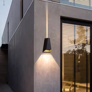 Aluminum LED Wall Lamp with Up Down Lighting and Human Body Sensing for Living Room Corridor Outdoor Staircase Bedside Use