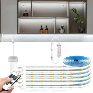 Aluminum Profile Light for 10mm Glass with COB LED Strip 2700K-10000K Mini Track Light for Cabinet