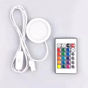 Aluminum RGB LED Cabinet Light Kit 001 with Remote, for 3D Printers, 5V Input, PC Shade, Upward Direction