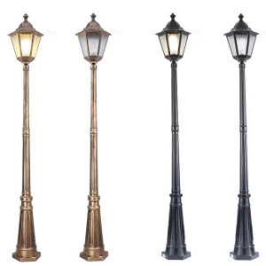 Aluminum Street Lighting Pole Antique Lamp Post Outdoor Garden Decorative Light Pole