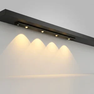 Aluminum Wall-Mounted Kitchen Cabinet Frosted Glass Stepless Dimming 3000K-6000K PIR Motion Sensor LED Light 50000 Hours