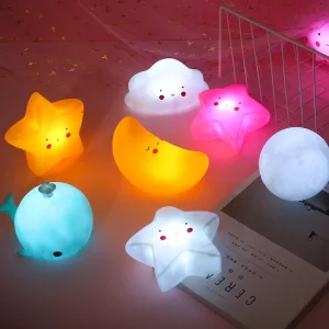 Amazing Night Baby Lights for Children Projectable Night Lights with Moon Star Sky Nightlight