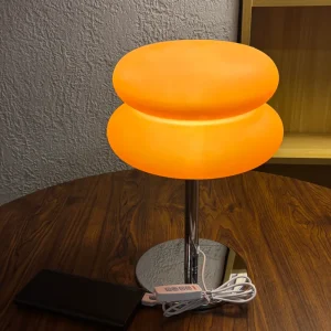 Ambient LED Stylish Table Lamp with Hamburger Design 3000K 4000K 6000K Switch Control Desk Lamp Nordic Style Lamp