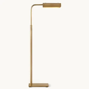 American Design Vintage Copper Corner LED Floor Lamp With Shelves Standing Light