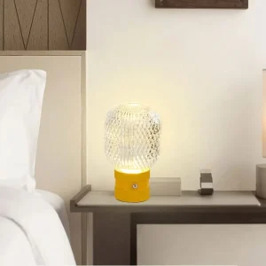 American Luxury Aluminum Glass Touch Control Electric Table Lamp Modern Style Bedroom Bedside Lamp