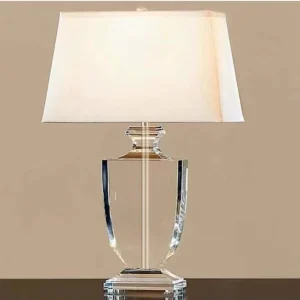 American Luxury Crystal Table Lamp Home Bedroom Bedside Lighting Office Reading Lamp Hotel Clear Crystal Decorative Lamps