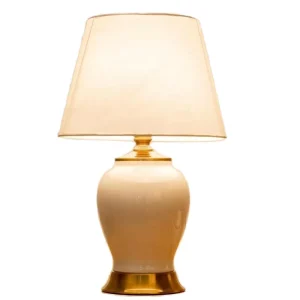 American Minimalist Ceramic Desk Lamp for Modern Home Decor Electric Power Simple Wedding Room and Bedroom Decoration