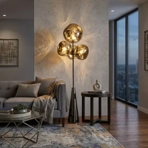 American Minimalist Design Light-Luxury Floor Lamp for Living Room Sofa Area Bedroom Study