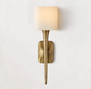 American Modern Art Contemporary Design Copper Wall Lamp with LED Light Sources for Living Rooms