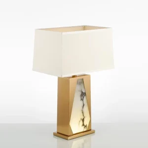 American Post Modern Natural Marble Table Lamp Creative Personality Decor for Bedroom Living Room Villa Bedside Nightstand