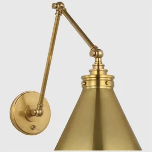 American Retro Cafe bar Wall Lamp Gold Folding Swing Arm Restaurant Aisle Decorative Light Vintage Brass Wall Sconce