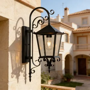 American Retro Outdoor Garden Wall Lamp Black Wall Landscaping Lights for Home Outdoor Lighting Wall Mounted Led Garden Light