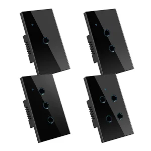 American Standard Wall WiFi Light Switch Touch Pad Concave Timer Switch for Light With Voice Activated Alexa Google