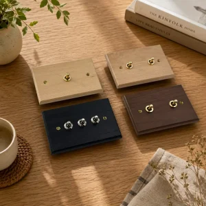 American Standard Wooden Toggle Switch Wall Plate Wood Grain 1 2 3 Gang Brass Light Switch Panel for Home Hotel