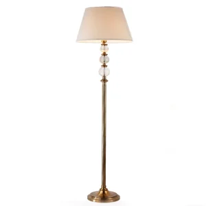 American Style Country Fashion Crystal Floor Lamp Modern Vertical Design LED Light for Living Room Bedroom Study Bedside Decor