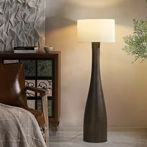 American Style Light Luxury Vintage Resin Aged Energy Saving Floor Lamp Tricolor Light for Residential Villa Living Rooms