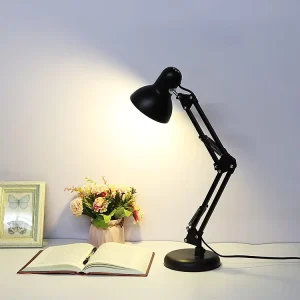 American Style Long arm Clamp Desk Lamp Metal Dual use Clamp Base Foldable Mechanical Arm LED Reading Light for Students Study