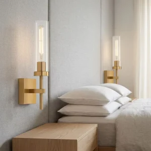 American style Wireless Charging LED Iron Wall Lamp with Dimmable Light Remote Control for Hotel Bedrooms Living Rooms Corridors