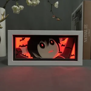 Anime Eyes Paper Cut LED Lightbox Night Lamp for Gaming Room Decor