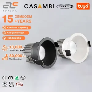 Anti-Glare COB Aluminum Recessed Ceiling Downlight 5W/12W/20W/30W