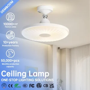 Anti Glare Eye Friendly Semi Flush LED Ceiling Light 3 Way Lighting (Main+Side+Backlight) Wave Design Modern Acrylic Remote