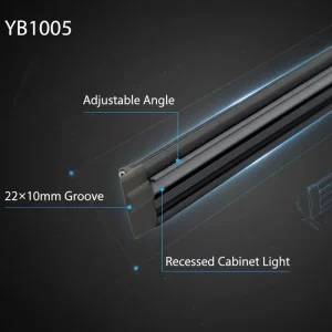 Anti-Glare Recessed LED Cabinet Light with Plastic Shade, Dimmable for Furniture Shelves YB1005-25