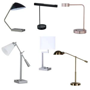 Antique Brass Table Lamp With Black Shade Factory Customize Good Quality Hotel LED Desk Lamp With Rocker Switch