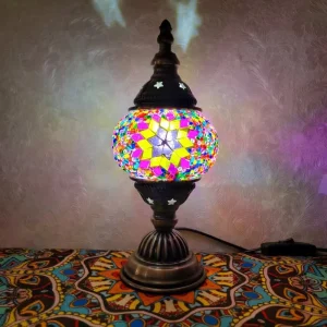 Antique DIY LED Table Lamp Vintage Retro Turkish Mosaic Glass Art Handmade Gifts Kit Creative Home Decoration