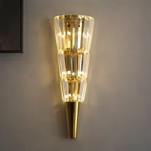 Antique Gold Crystal Stainless Steel Wall Hanging Lamp Retro Decorative Art Modern LED G4 Wall Lamps Living Room 5-Year
