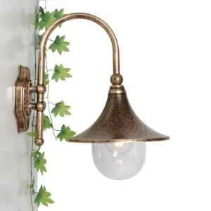 Antique Wall Lamp Fixture Aluminum Exterior Garden Mounted Lantern Wall Fitting Waterproof Diffuser Lighting Bracket Light