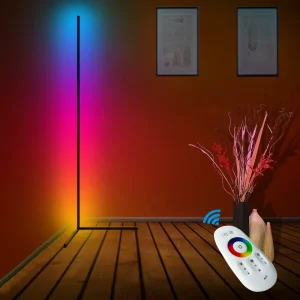 App Control Smart Corner Standing Modern Led Floor Lamp Rgb Floor Light Dimmable Led Floor