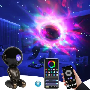 App-Controlled Bluetooth Robot Nebula Starry Sky Projector Lamp