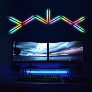 App-Controlled LED Wall Bar Lights with Music Sync for Gaming Room Decoration